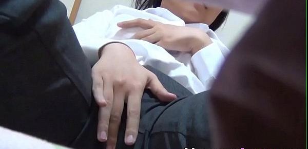 Asian teen masturbating